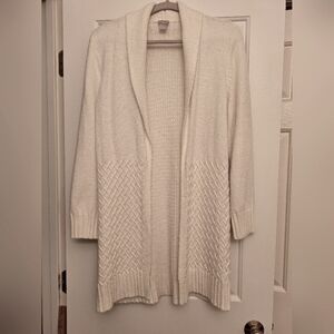 Chico's Cream Textured Women's Cardigan  Size 1/S